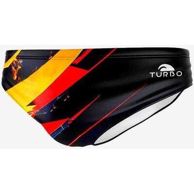 Bañador de waterpolo Turbo Potent Brief amarillo rojo negro - XL Bañador de waterpolo Turbo Potent Brief amarillo rojo negro - XL