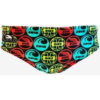 Bañador de waterpolo Turbo Triball rojo azul amarillo - S Bañador de waterpolo Turbo Triball rojo azul amarillo - S