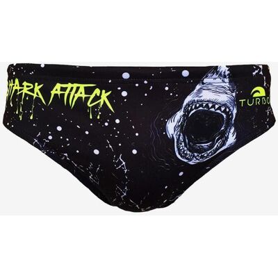 Bañador de waterpolo Turbo Shark Attack negro verde blanco - M Bañador de waterpolo Turbo Shark Attack negro verde blanco - M