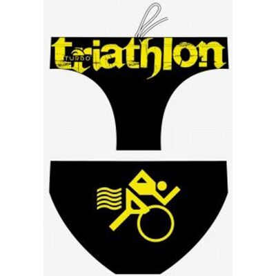 Bañador de waterpolo Turbo Triathlon Basic negro amarillo - XL Bañador de waterpolo Turbo Triathlon Basic negro amarillo - XL
