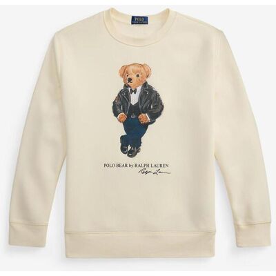 Sudadera Ralph Lauren Polo Bear Fleece blanco crema infantil - XL Sudadera Ralph Lauren Polo Bear Fleece blanco crema infantil - XL