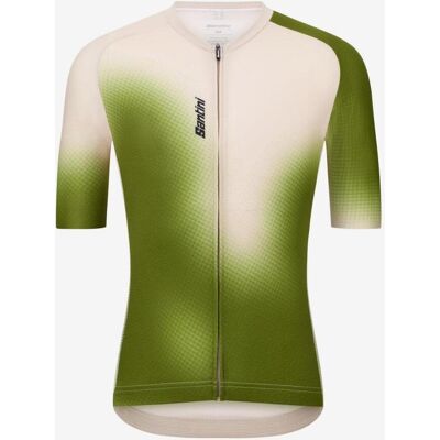 Maillot Santini Aura manga corta verde blanco - Corte Slim - XXS Maillot Santini Aura manga corta verde blanco - Corte Slim - XXS