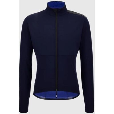 Chaqueta cortavientos Santini Windbloc Thermo azul náutico - Corte Slim - XXL Chaqueta cortavientos Santini Windbloc Thermo azul náutico - Corte Slim - XXL