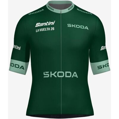 Santini Maillot verde La Vuelta 2026 - Líder Clasificación Puntos manga corta - Corte Classic - XS Santini Maillot verde La Vuelta 2026 - Líder Clasificación Puntos manga corta - Corte Classic - XS