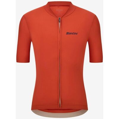 Maillot Santini Sensation manga corta naranja ladrillo - Corte Slim - XXL Maillot Santini Sensation manga corta naranja ladrillo - Corte Slim - XXL