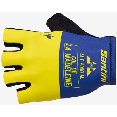 Guantes Santini Le Maillot Jaune Col De La Madeleine amarillo azul - S Guantes Santini Le Maillot Jaune Col De La Madeleine amarillo azul - S