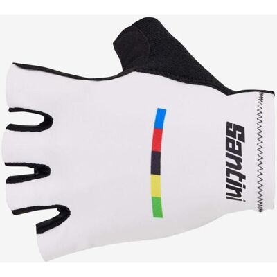 Guantes Santini x UCI World Champion blanco - XL Guantes Santini x UCI World Champion blanco - XL