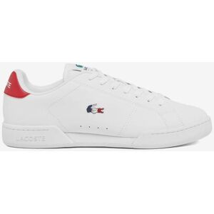 Zapatillas Lacoste Carnaby Cup Leather blanco puro rojo - 44 Zapatillas Lacoste Carnaby Cup Leather blanco puro rojo - 44