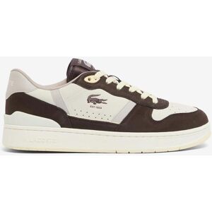 Zapatillas Lacoste T-Clip Set Leather marrón blanco - 40 Zapatillas Lacoste T-Clip Set Leather marrón blanco - 40