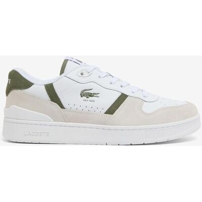 Zapatillas Lacoste T-Clip Set Leather Retro blanco beige verde - 42 Zapatillas Lacoste T-Clip Set Leather Retro blanco beige verde - 42