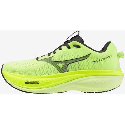 Zapatillas Mizuno Wave Rider 30 verde lima negro - 41 Zapatillas Mizuno Wave Rider 30 verde lima negro - 41