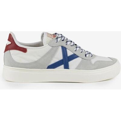 Zapatillas Munich Prime gris blanco azul rojo - 44 Zapatillas Munich Prime gris blanco azul rojo - 44