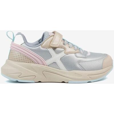 Zapatillas Munich Mini Track velcro gris plata beige infantil - 35 Zapatillas Munich Mini Track velcro gris plata beige infantil - 35