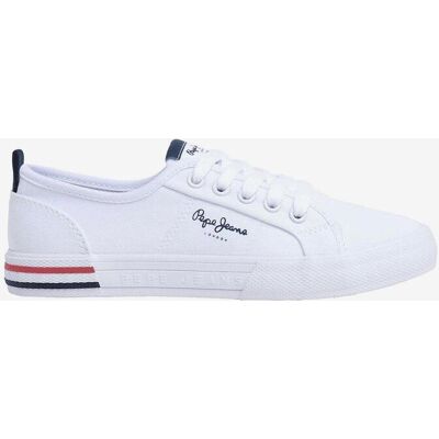 Zapatillas Pepe Jeans Brady Basic blanco azul júnior - 32 Zapatillas Pepe Jeans Brady Basic blanco azul júnior - 32