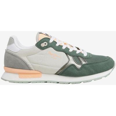 Zapatillas Pepe Jeans Brit Camp verde oscuro naranja mujer - 39 Zapatillas Pepe Jeans Brit Camp verde oscuro naranja mujer - 39