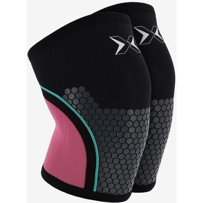 Rodilleras Picsil Hex Tech 5mm negro rosa turquesa (Par) - S Rodilleras Picsil Hex Tech 5mm negro rosa turquesa (Par) - S