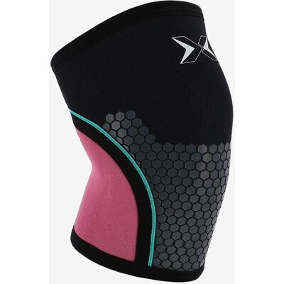Rodilleras Picsil Hex Tech 7mm negro rosa turquesa (Par) - L Rodilleras Picsil Hex Tech 7mm negro rosa turquesa (Par) - L