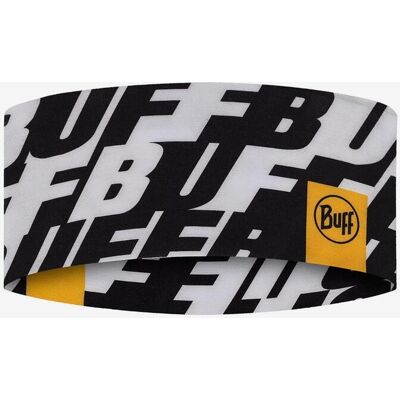 Cinta para la cabeza Buff CoolNet UV Wide blanco negro amarillo Cinta para la cabeza Buff CoolNet UV Wide blanco negro amarillo
