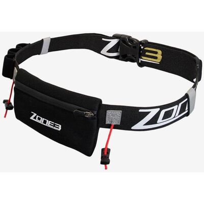 Cinturón portadorsal Zone3 Neoprene Pouch Race Belt negro Cinturón portadorsal Zone3 Neoprene Pouch Race Belt negro