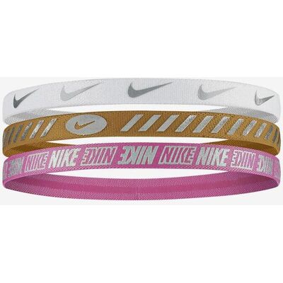 Cinta para la cabeza Nike 3.0 Metallic blanco dorado rosa mujer Cinta para la cabeza Nike 3.0 Metallic blanco dorado rosa mujer
