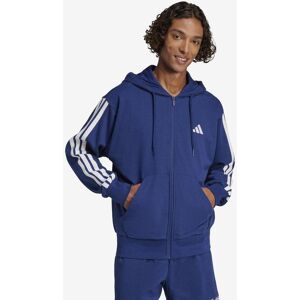 Chaqueta con capucha adidas Essentials French Terry 3 bandas azul oscuro - M Chaqueta con capucha adidas Essentials French Terry 3 bandas azul oscuro - M