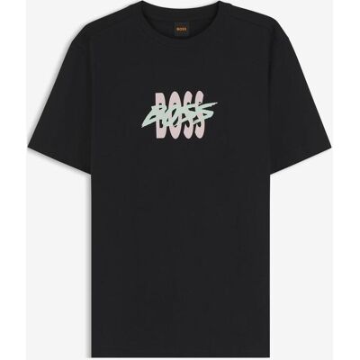 Camiseta BOSS Bass manga corta negro rosa blanco - S Camiseta BOSS Bass manga corta negro rosa blanco - S