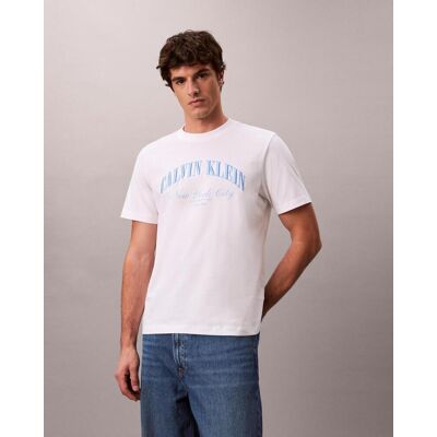 Camiseta Calvin Klein Logo NYC manga corta blanco azul - S Camiseta Calvin Klein Logo NYC manga corta blanco azul - S