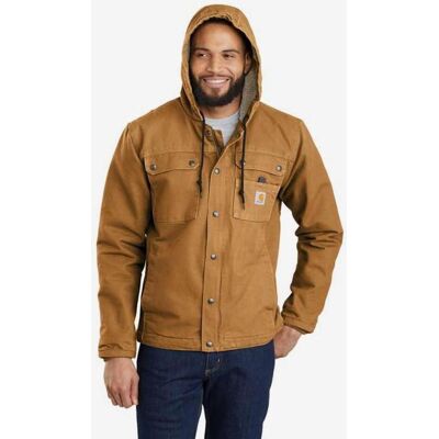 Chaqueta con capucha Carhartt Washed Duck Bartlett marrón claro - L Chaqueta con capucha Carhartt Washed Duck Bartlett marrón claro - L