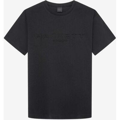 Camiseta Hackett Embossed manga corta negro puro - S Camiseta Hackett Embossed manga corta negro puro - S