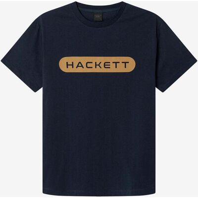 Camiseta Hackett Essential Box manga corta azul marino marrón - M Camiseta Hackett Essential Box manga corta azul marino marrón - M