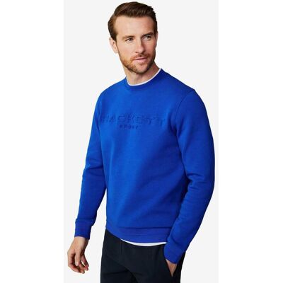 Sudadera Hackett Embossed Crew azul intenso - S Sudadera Hackett Embossed Crew azul intenso - S