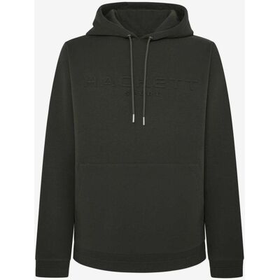 Sudadera con capucha Hackett Embossed verde caqui - M Sudadera con capucha Hackett Embossed verde caqui - M
