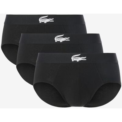 Slip Lacoste Stretch Jersey negro blanco (3 unidades) - S Slip Lacoste Stretch Jersey negro blanco (3 unidades) - S