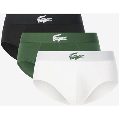Slip Lacoste Stretch Jersey blanco verde negro (3 unidades) - M Slip Lacoste Stretch Jersey blanco verde negro (3 unidades) - M