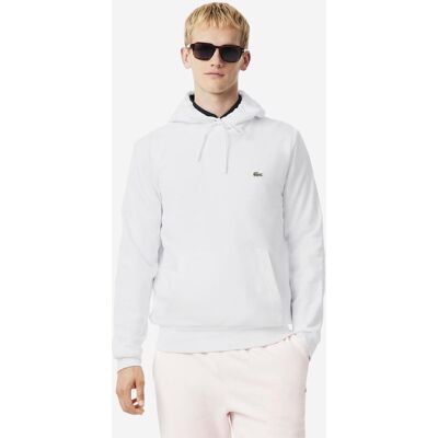 Sudadera con capucha Lacoste Cotton Fleece blanco - L Sudadera con capucha Lacoste Cotton Fleece blanco - L