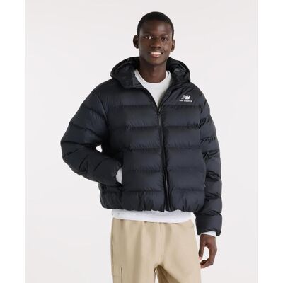 Chaqueta con capucha New Balance Boston Puffer negro carbón - S Chaqueta con capucha New Balance Boston Puffer negro carbón - S