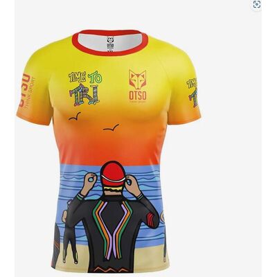 Camiseta Otso Time manga corta naranja puro amarillo - S Camiseta Otso Time manga corta naranja puro amarillo - S