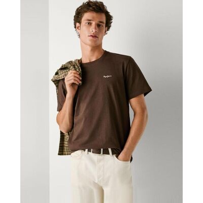 Camiseta Pepe Jeans Contrast Connor manga corta marrón - M Camiseta Pepe Jeans Contrast Connor manga corta marrón - M