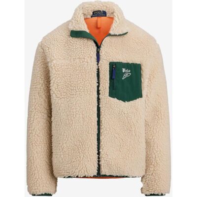 Chaqueta Ralph Lauren Logo Pile beige verde oscuro - S Chaqueta Ralph Lauren Logo Pile beige verde oscuro - S
