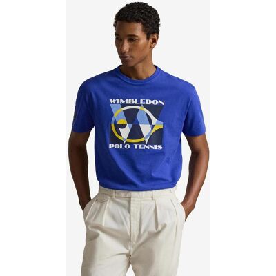 Camiseta Ralph Lauren Wimbledon Classic Fit manga corta azul royal amarillo blanco - L Camiseta Ralph Lauren Wimbledon Classic Fit manga corta azul royal amarillo blanco - L
