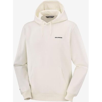 Sudadera con capucha Salomon Chest Logo blanco crema - M Sudadera con capucha Salomon Chest Logo blanco crema - M