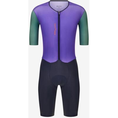 Traje integral Santini Madss V5 violeta verde negro - Corte Sleek - L Traje integral Santini Madss V5 violeta verde negro - Corte Sleek - L