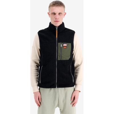 Chaleco Superdry Vintage Retro Fleece Gilet negro verde - XL Chaleco Superdry Vintage Retro Fleece Gilet negro verde - XL