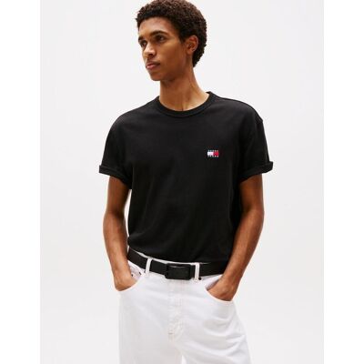 Tommy Hilfiger Camiseta Tommy Jeans Regular Badge manga corta negro puro - M Tommy Hilfiger Camiseta Tommy Jeans Regular Badge manga corta negro puro - M