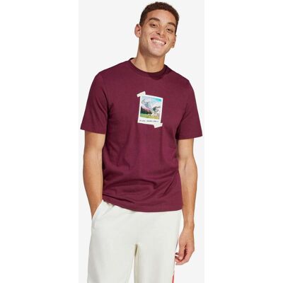 Camiseta adidas All Day I Dream About manga corta rojo oscuro - S Camiseta adidas All Day I Dream About manga corta rojo oscuro - S