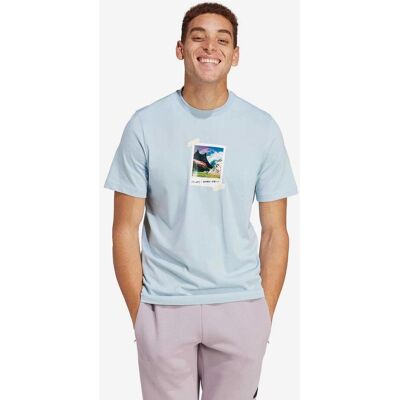 Camiseta adidas All Day I Dream About manga corta azul claro - XS Camiseta adidas All Day I Dream About manga corta azul claro - XS