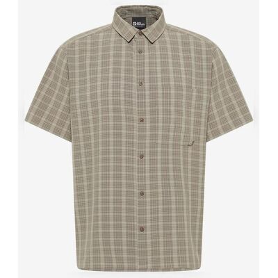 Camisa Jack Wolfskin Meseta manga corta marrón claro gris - S Camisa Jack Wolfskin Meseta manga corta marrón claro gris - S