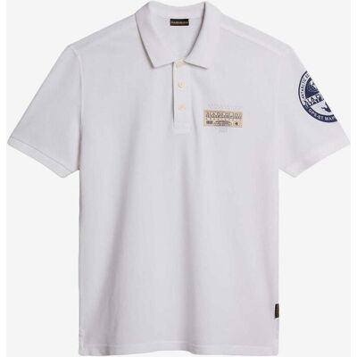 Polo Napapijri Amundsen manga corta blanco azul - XS Polo Napapijri Amundsen manga corta blanco azul - XS