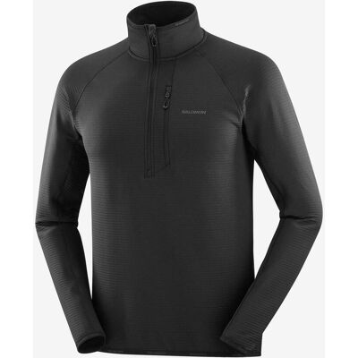 Forro polar Salomon Essential Lightwarm Half Zip negro asfalto - M Forro polar Salomon Essential Lightwarm Half Zip negro asfalto - M