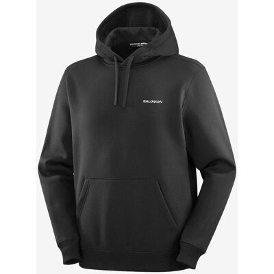 Sudadera con capucha Salomon Logo negro puro - XS Sudadera con capucha Salomon Logo negro puro - XS